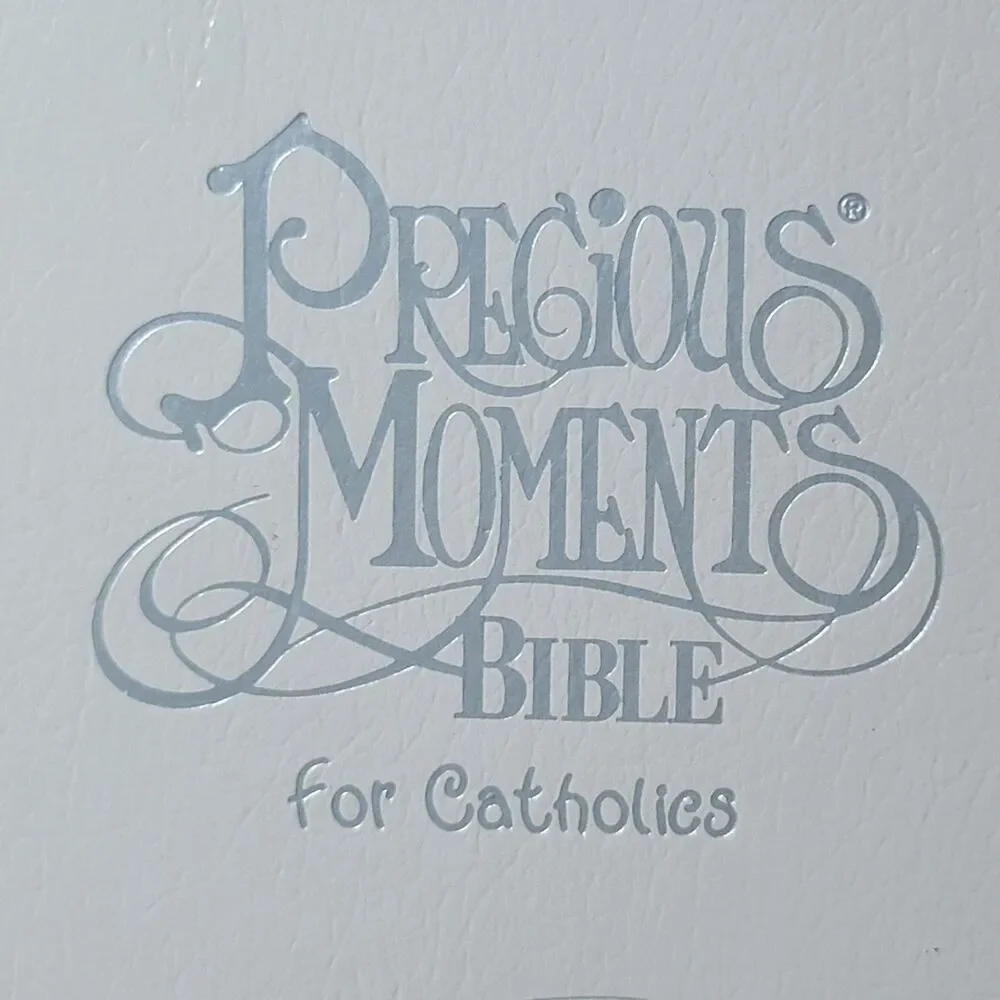 VINTAGE BOOK Precious Moments Bible for Catholics (1999, Imitation Leather)
